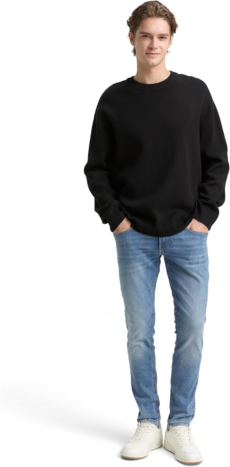 TOM TAILOR Denim Herren Skinny Culver Jeans aus Bio-Baumwolle 28W / 32L 10118 - Used Light Stone Blu