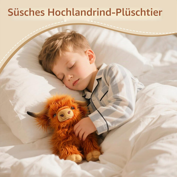 Highland Cow Kuscheltier 1 Stück Extra Weich &amp; Formstabil, Highland Cow Plüsch Hochlandkuh Plüschtie