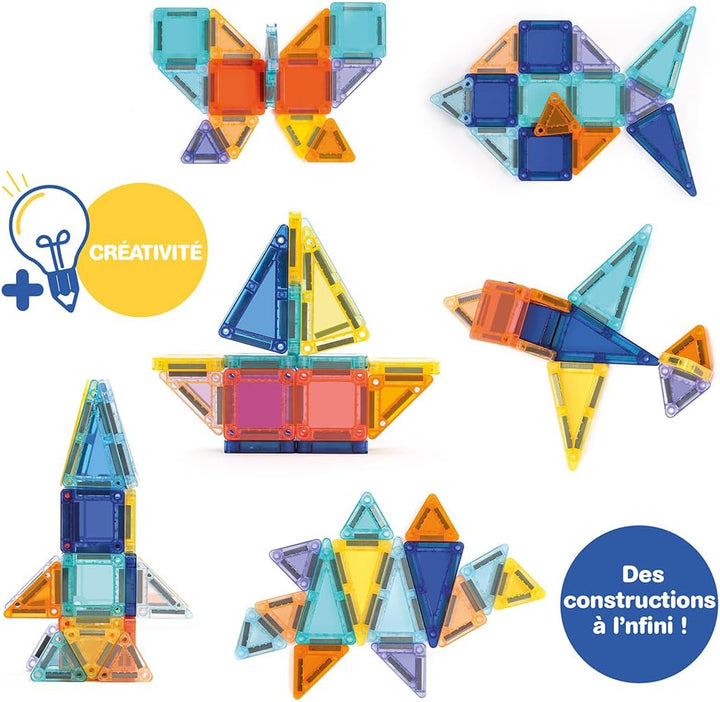 LUDI – Magnétique Mini – Kompaktes magnetisches Konstruktionsspiel – 26 magnetische Teile – Metallbo
