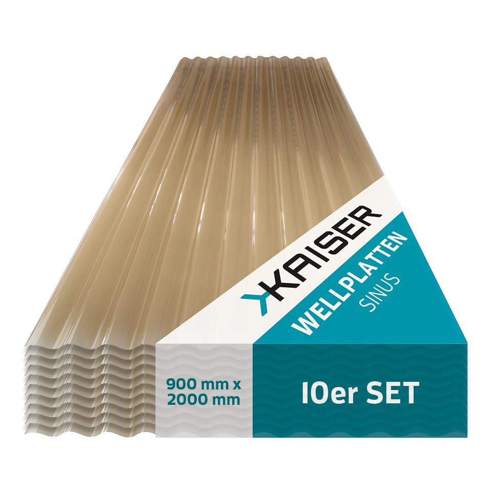 KAISER plastic® Wellplatten Bronze | Wellplatten Dach, Welldach Kunststoff | Dachplatten wetterfest