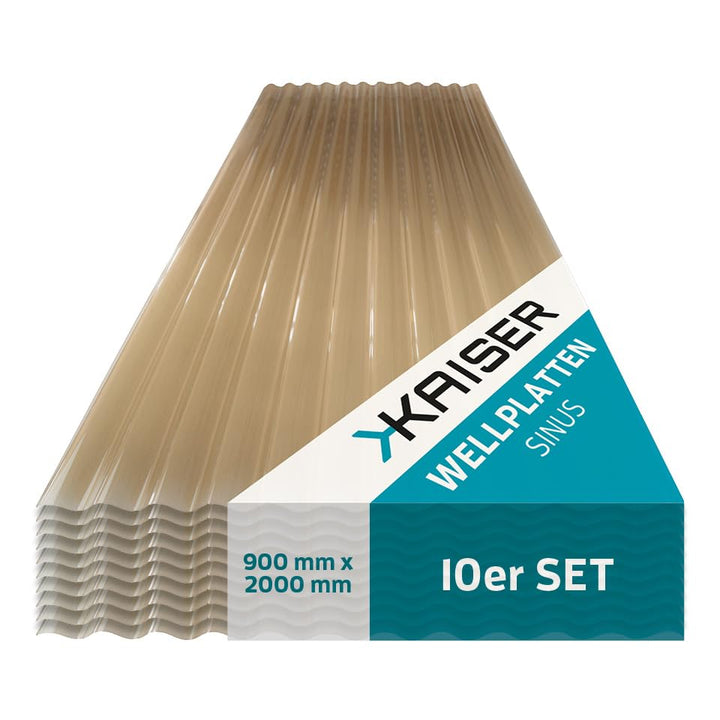KAISER plastic® Wellplatten Bronze | Wellplatten Dach, Welldach Kunststoff | Dachplatten wetterfest