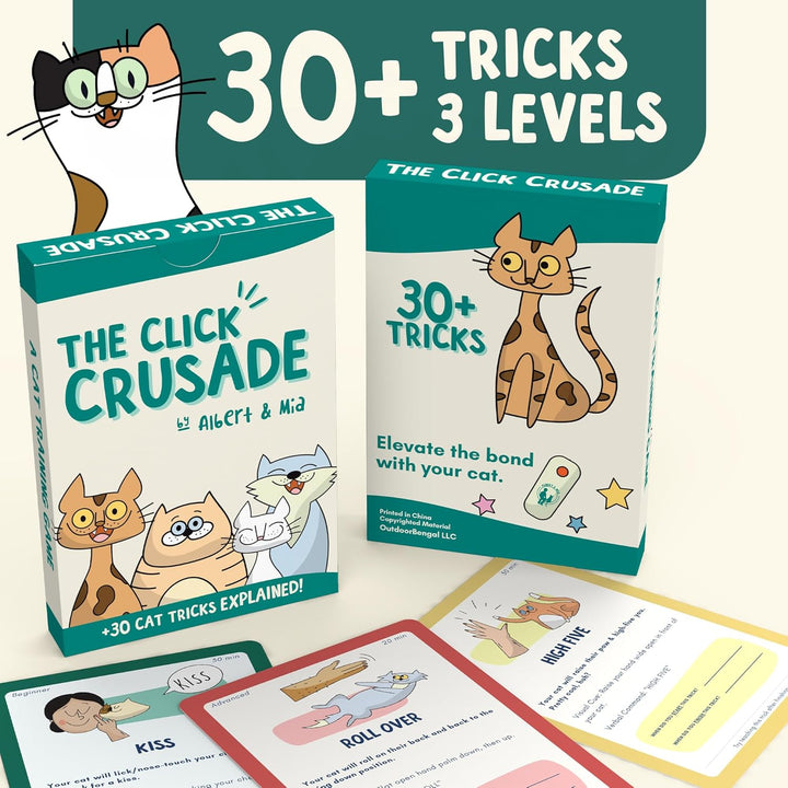 OutdoorBengal The Click Crusade (Cat Training Card Game Guide to Clicker Training for Cats for Teach