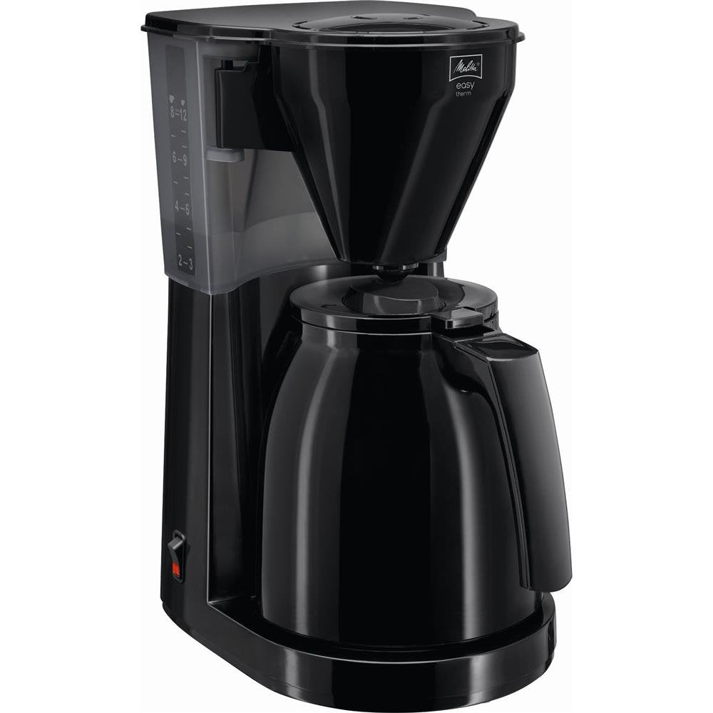 Melitta 1010-06 bk Easy Therm Kaffeefiltermaschine -Thermkanne -Tropfstopp -Schwenkfilter schwarz Sc