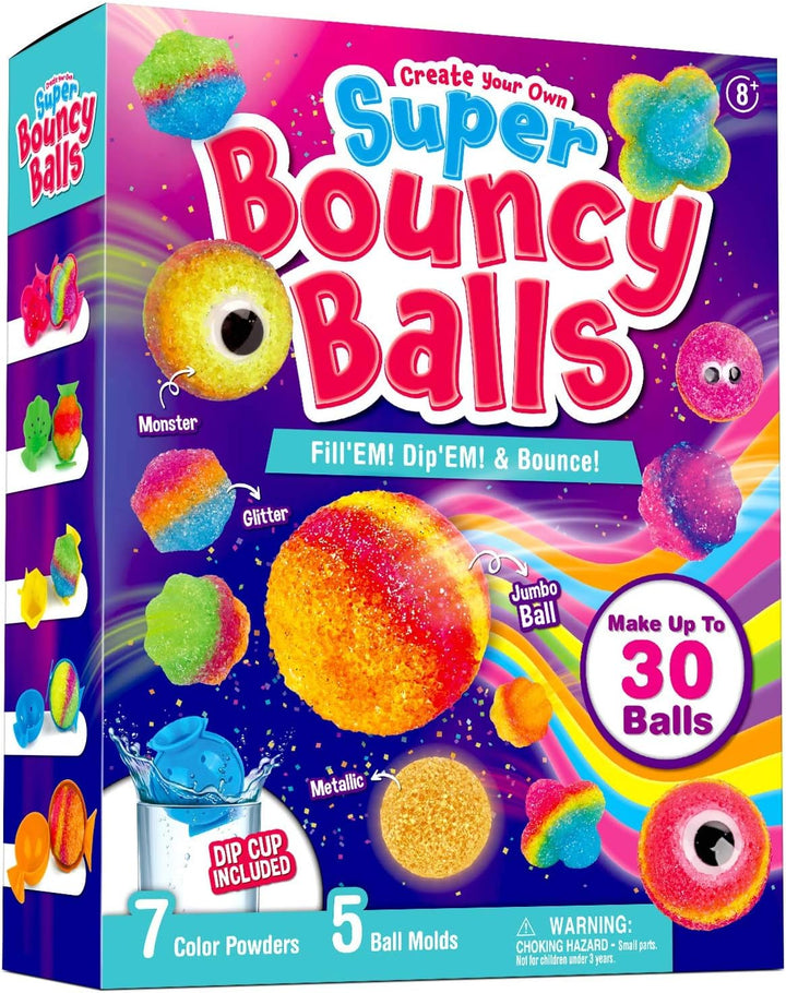 Flummi-Power, Stelle 20 kunterbunte Power-Bälle für Kinder, Gummiball selber Machen, Fun Science Exp