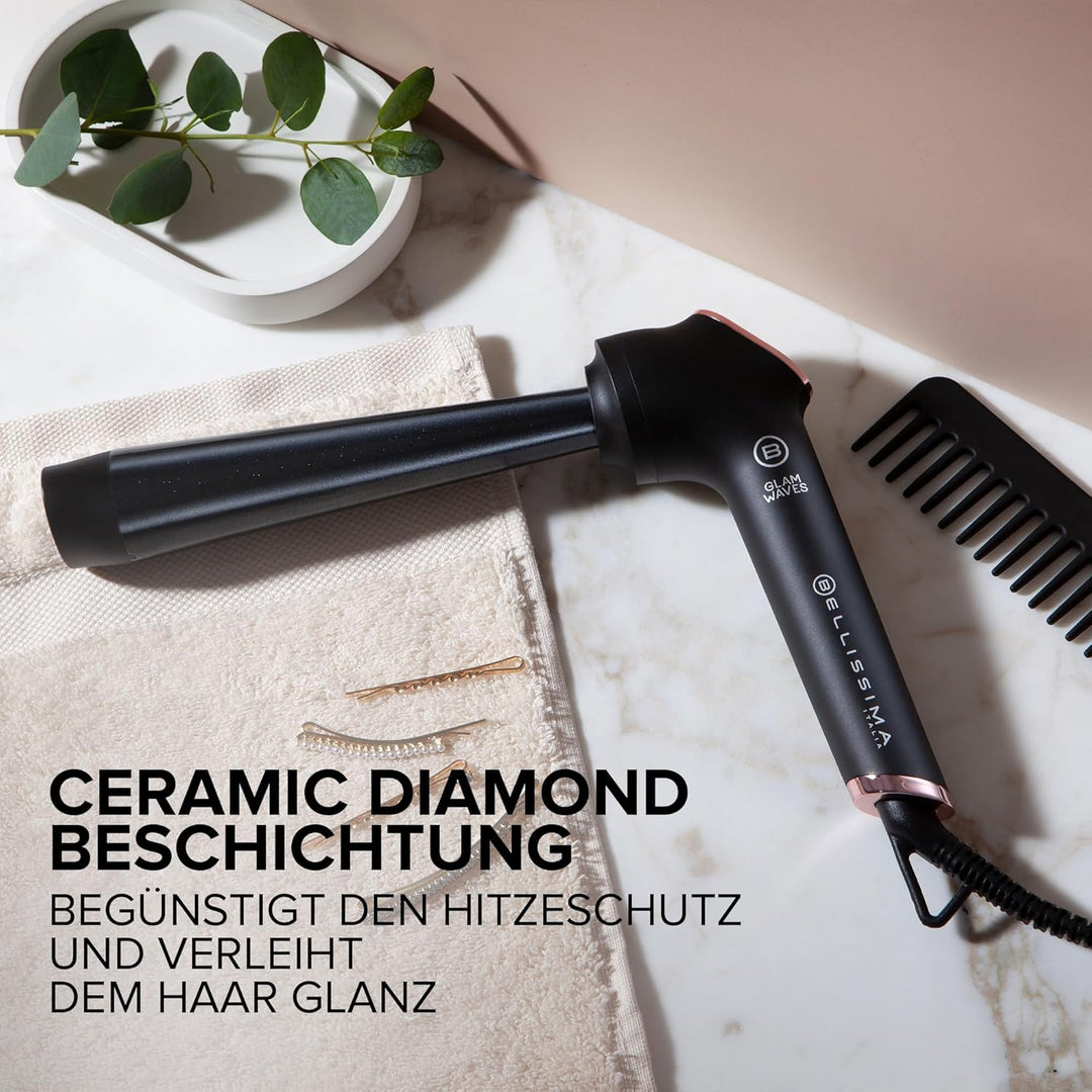 Bellissima Glam Waves, Lockenstab, konische Form, Display, 5 Temperaturen, Diamon-Keramik- und Kerat