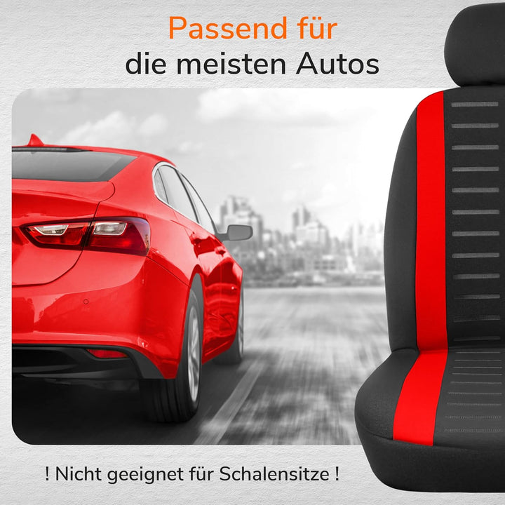 Upgrade4cars Autositzbezüge Set Universal Version 2026 | Auto-Schonbezüge für die Vordersitze & Rück