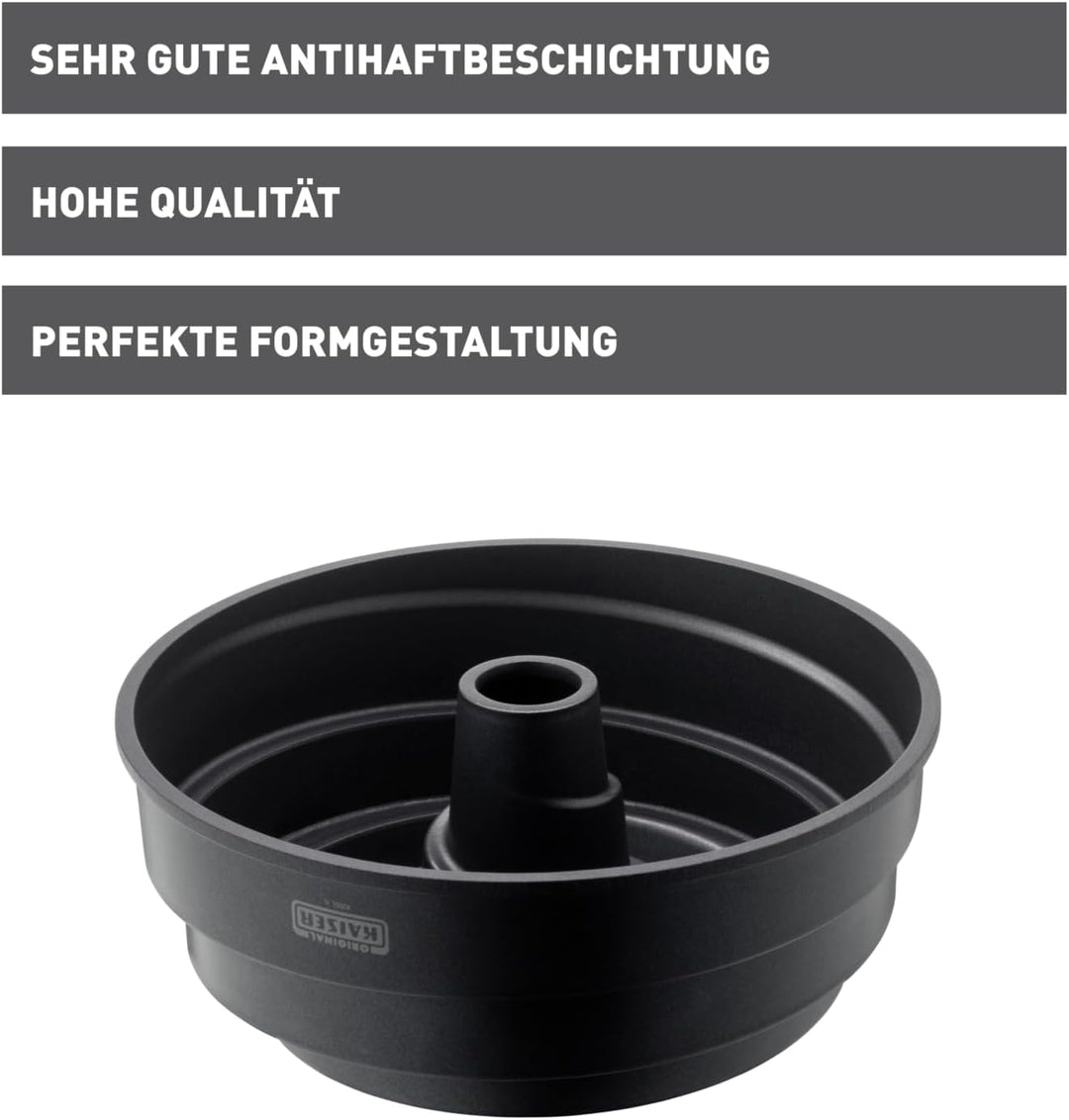 Original Kaiser Inspiration Twister Gugelhupfform 25 cm, Backform Gugelhupf mit aussergewöhnlicher S