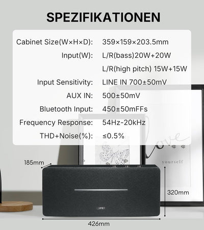 EDIFIER D12 kompaktes Stereo Lautsprechersystem (70W) mit Bluetooth 5.0 und Infrarot-Fernbedienung -