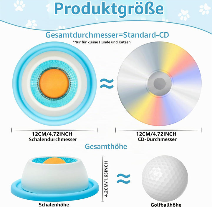 Schleckball Hund, Kleine Leckspielzeug Hund Dog Lick Sphere Schleckmatte mit Saugnäpfen, Leckball Kl