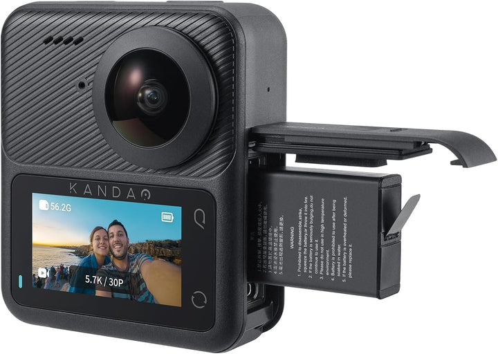 KanDao QooCam 3 Action-Kamera, 5.7K 62MP Foto 60fps Flawless 360 Video-Kamera, Outdoor-Sport-Kamera