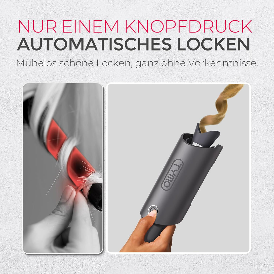 TYMO Lockenstab Automatisch Grosse Locken - TYMO CURLPRO Automatischer Rotierender Lockenstab 25mm f