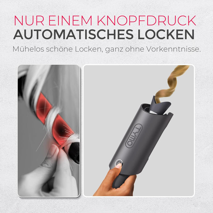 TYMO Lockenstab Automatisch Grosse Locken - TYMO CURLPRO Automatischer Rotierender Lockenstab 25mm f