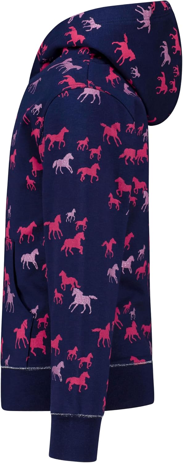 SALT AND PEPPER Mädchen Girls Sweat AOP Glitter Horse Baby-und Kleinkind T-Shirt-Satz 128-134 True N