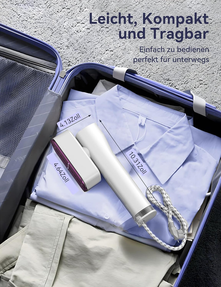 Sundu Dampfglätter, Steamer für Kleidung, 2-in-1 Reisebügeleisen Steam iron, 15s schnelles Aufheizen