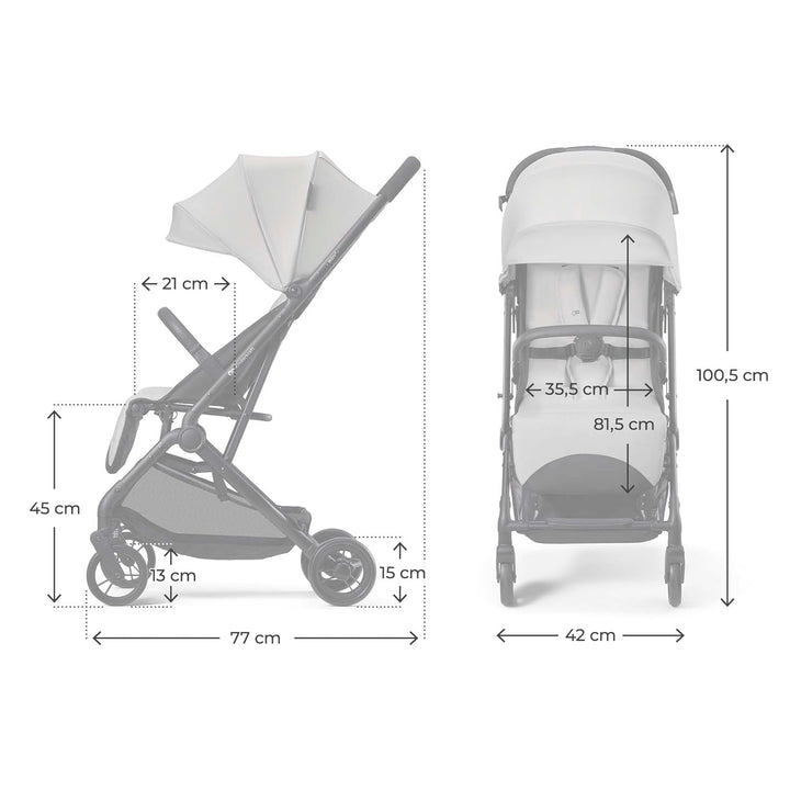 Kinderkraft INDY 3, leichter Buggy ab Geburt bis 15 kg, nur 7,3 kg, Einhand-Faltmechanismus CLICK &