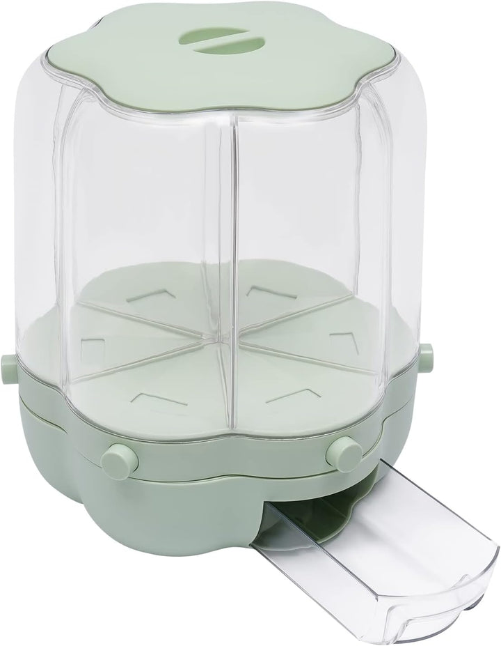 Müslispender Cerealienspender Getreidespender Cornflakes Spender 360 ° Drehbarer Reisspender Mit 6 G