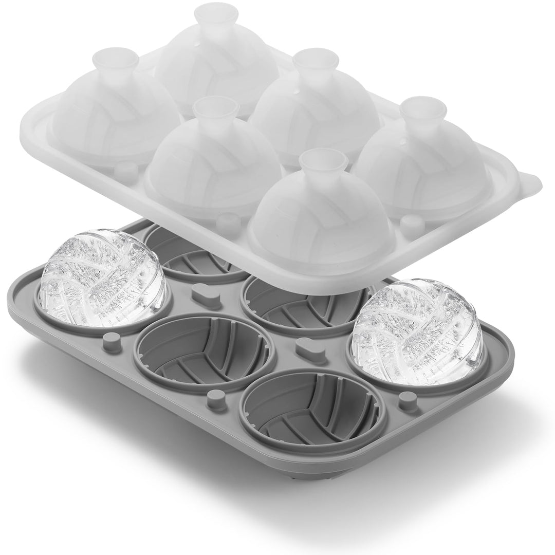 Nax Caki 3D-Volleyball-Eiswürfelform, grosse Volleyball-Silikonform, lustige Formen, Whiskey-Eisform