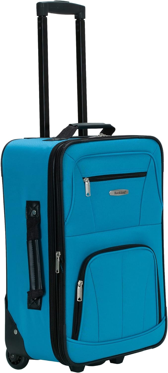 Rockland Bagage De Cabine Abs Extensible Melbourne 20 PO Koffer-Set, 38 Liter, Pinkleopard 51 in Pin