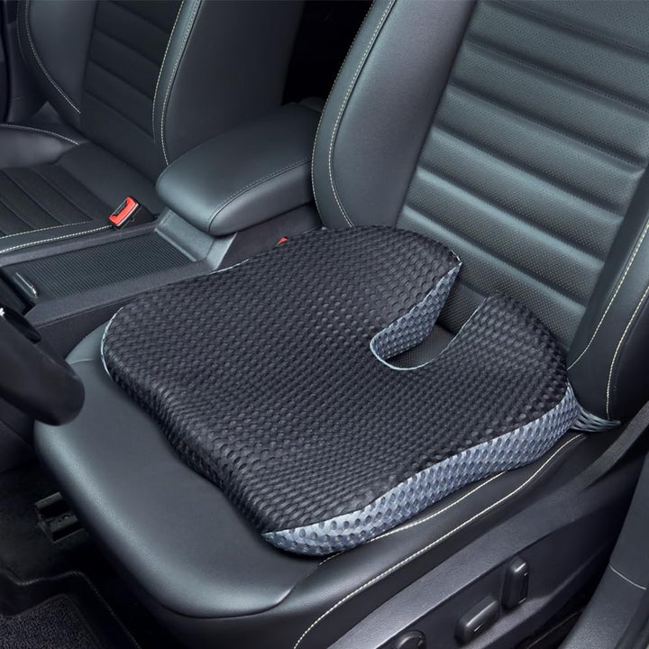 Orthopädisches Autositzkissen Memory Foam - Ergonomisches Keilkissen &amp; Sitzkissen für Auto &amp; LKW - E