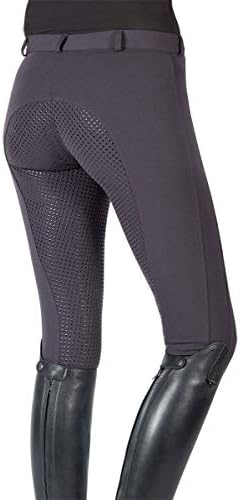 Pfiff 102235 Reithose Yasmin, Silikongrip Vollbesatz, Damenreithose, Damen 36–48 38 Anthrazit, 38 An