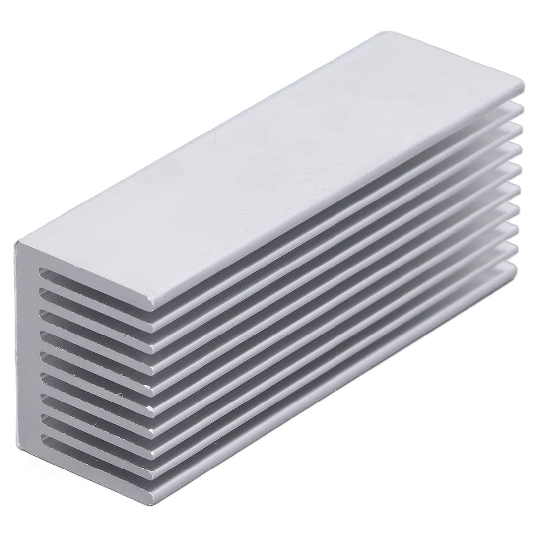 2 Stück Aluminium Kühlkörper Set 100x40x30mm mit Wärmeleitkleber für CPU und Leiterplatte Kühlung Wi