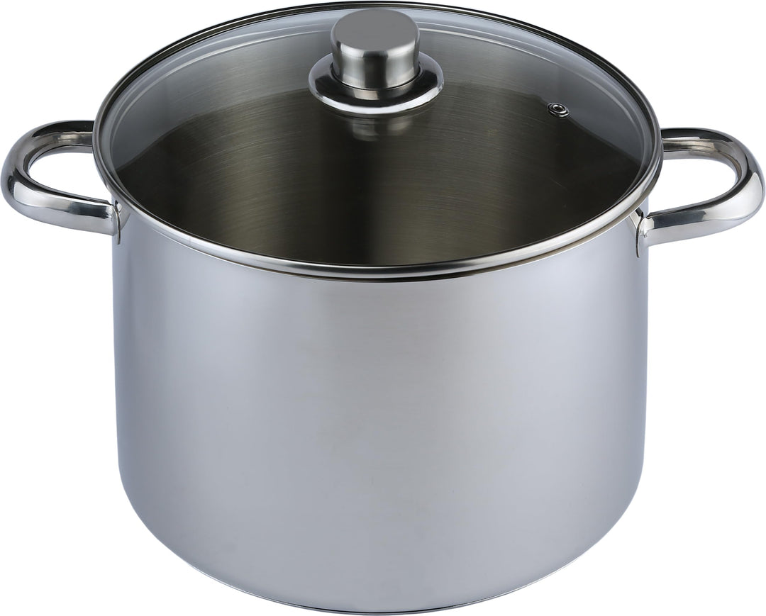 aro Alleskocher, mit Deckel, Edelstahl, silber, Fleischtopf, Induktion, Ofenfest (Ø 24 cm) Ø 24 cm,