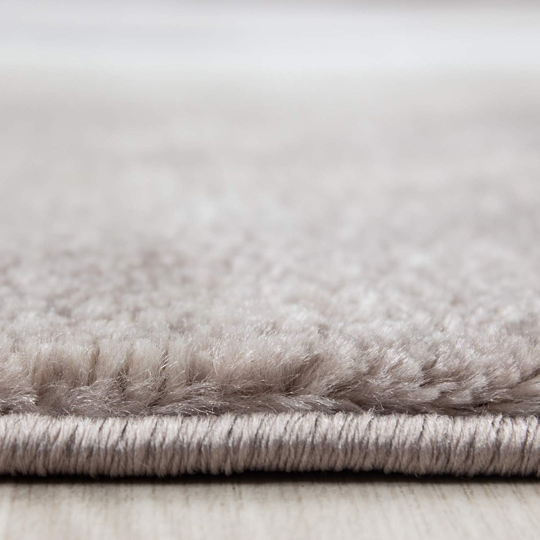 HomebyHome Teppich Wohnzimmer 80x150 cm Läufer Flur Braun Kurzflor Wellen Design - Teppich Schlafzim
