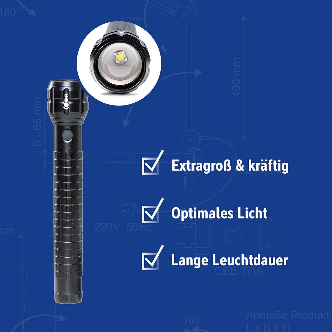 MAUL LED-Taschenlampe MAULkronos XL – outdoor-taugliche LED Taschenlampe für die professionelle Anwe