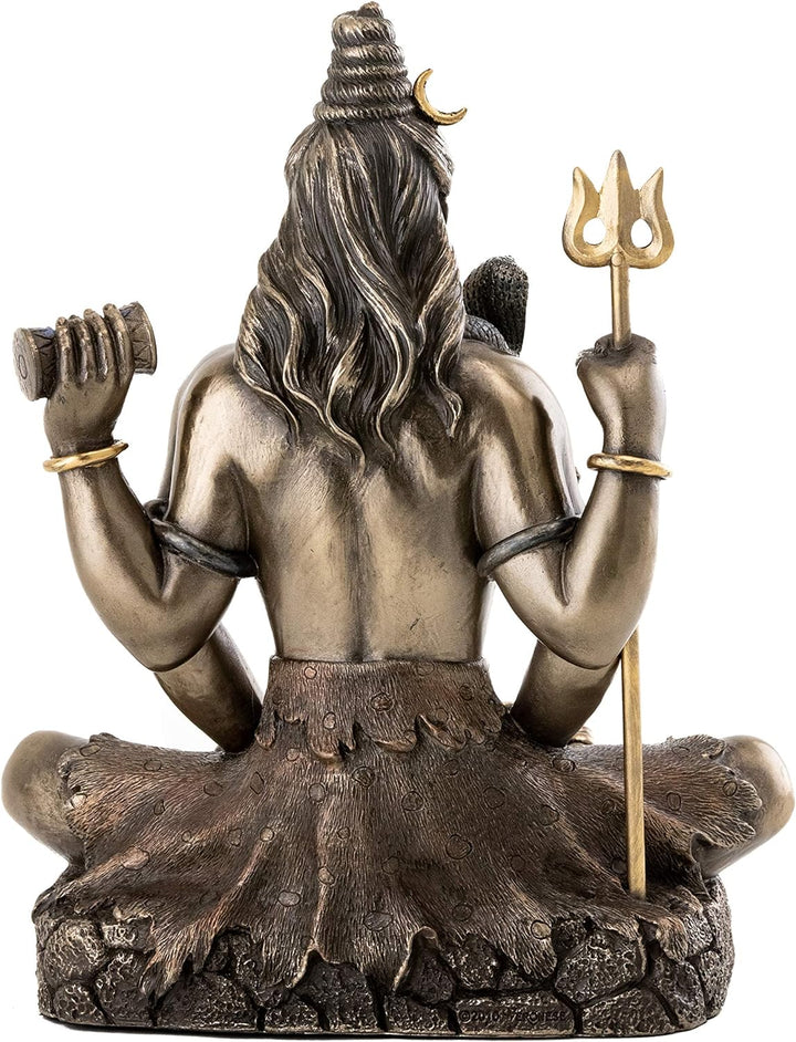 Top Collection Shiva in Padmasana Lotus Pose Hindu Statue Figur Figur Buddha Cold Cast Bronze, Cold