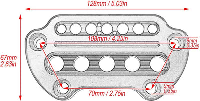 HDBUBALUS Tachometer Seitenhalterung Blinker Lenkerklemme passend für Harley Sportster XL883 1200 19