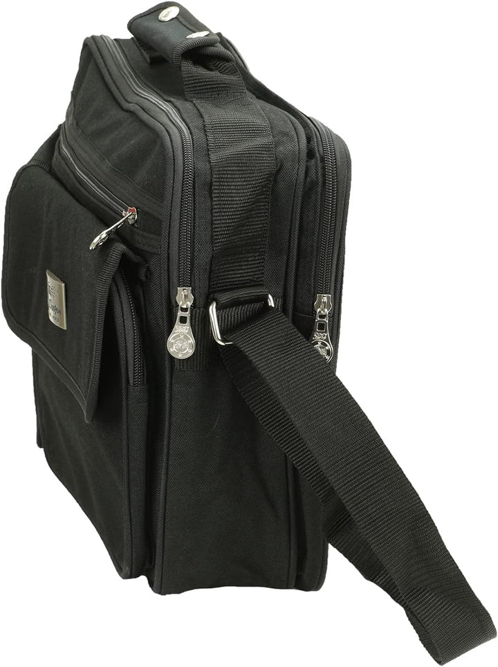 Herren Flugbegleiter Umhängetasche Arbeitstasche Schultertasche Messenger Herrentasche in Schwarz in