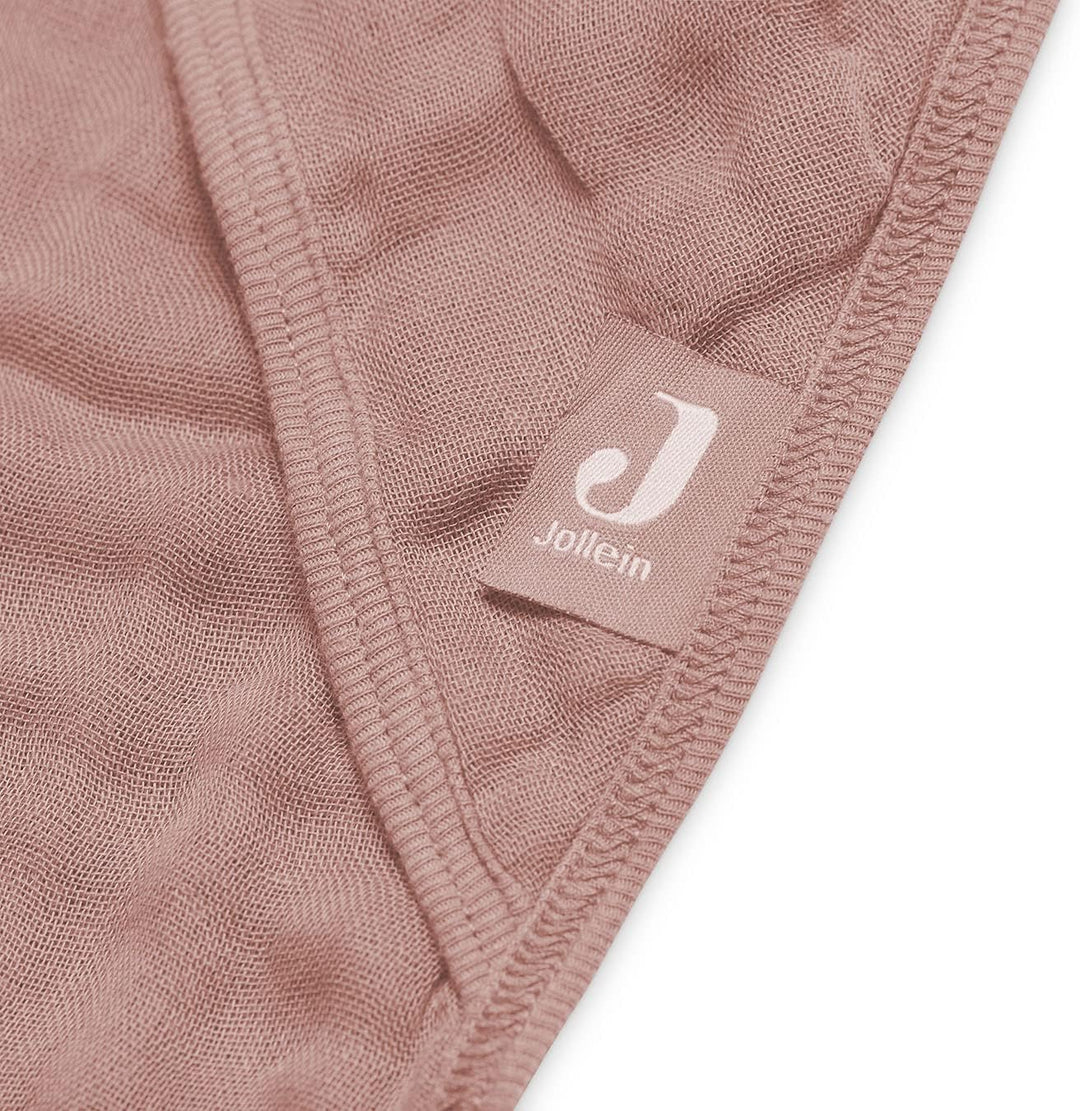 Jollein Kapuzenhandtuch Wrinkled 75x75 cm - Rosewood Pink, Pink