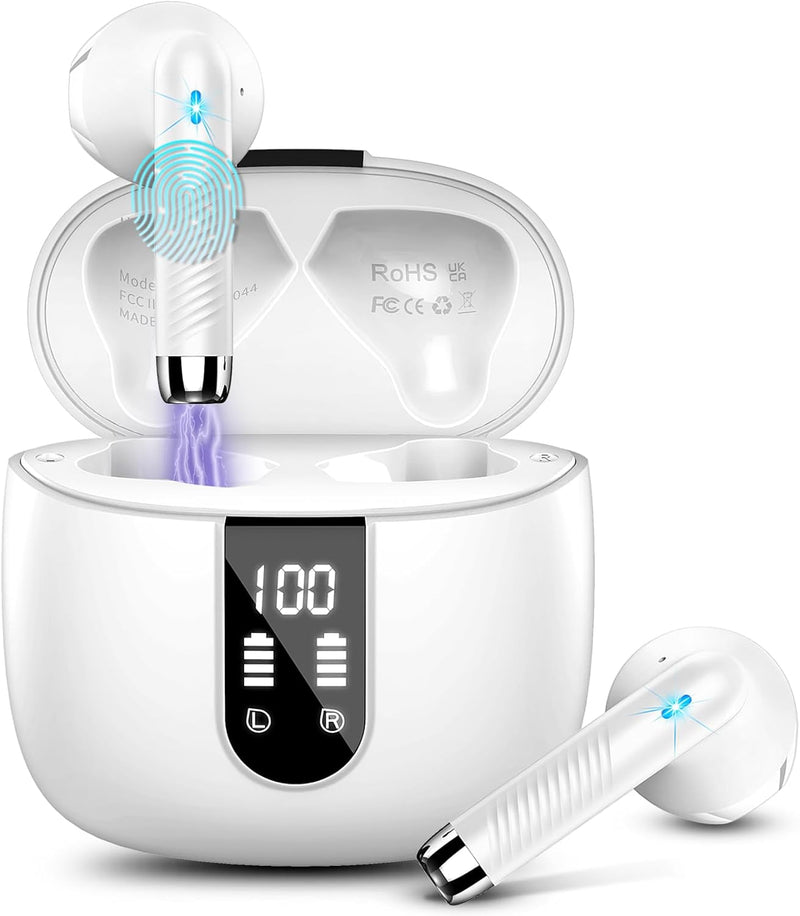 Bluetooth Kopfhörer, In Ear Kopfhörer Kabellos Bluetooth 5.3 Kabellose Kopfhörer mit 4 Mic, 2023 Neu