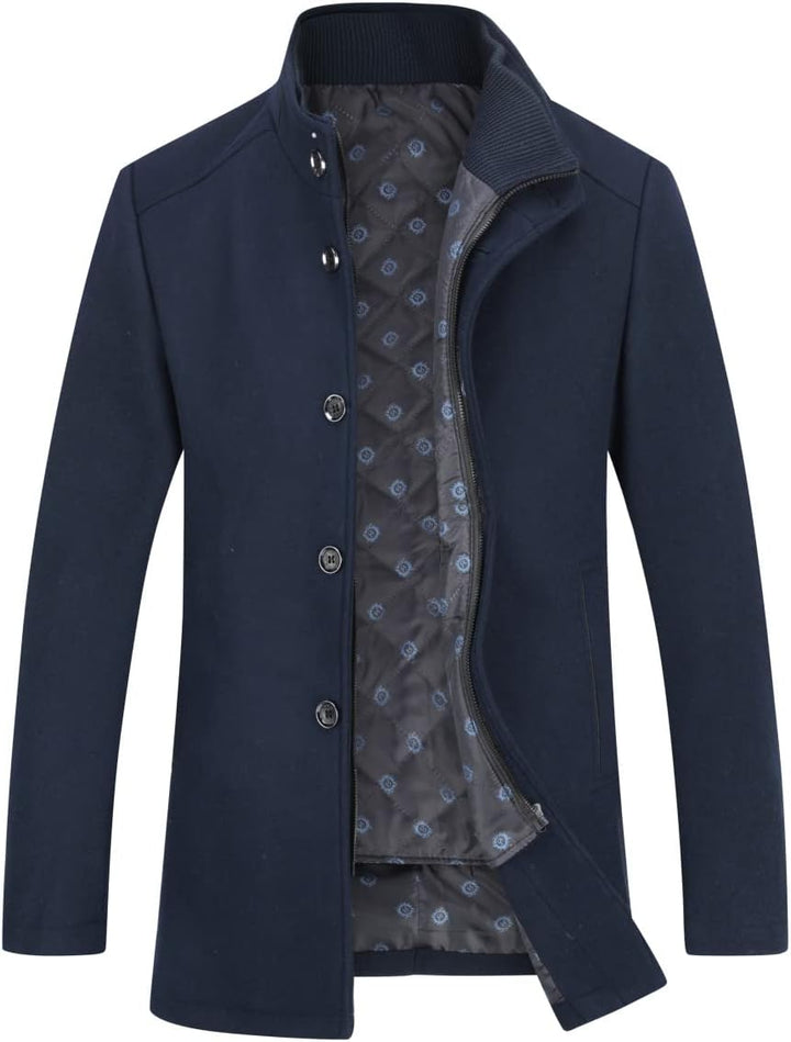 YOUTHUP Herren Mantel mit Winterweste Kurzer Wolle Wintermantel Winter Outdoor Dicker Wollmantel M B