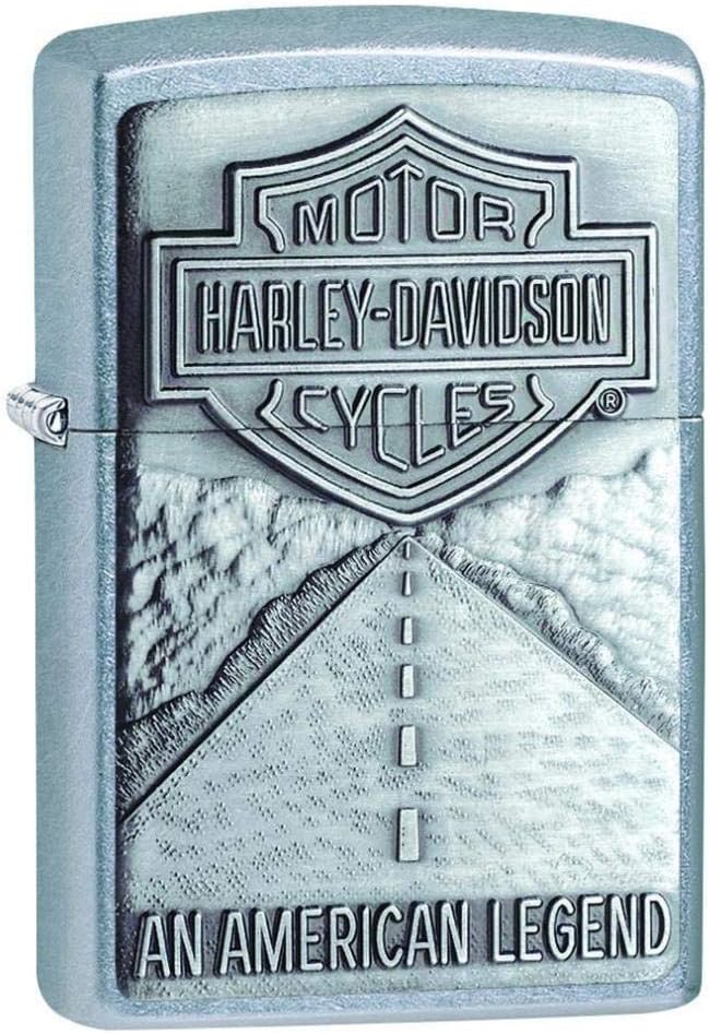 Zippo 1.330.014 Feuerzeuge Harley-Davidson American Legend Emblem - Chrom gebürstet