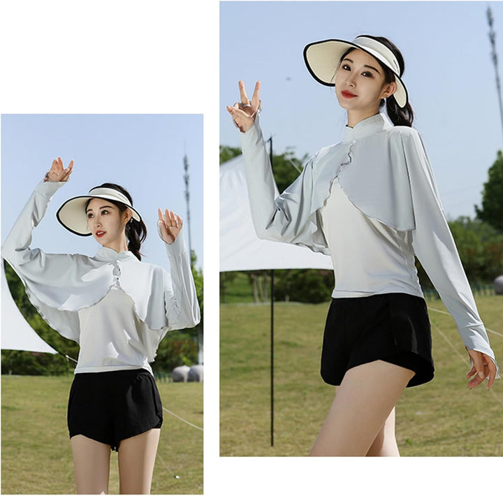 Elegtiskas Women’s Sun Protection Shawl UV Protection Shrug Lightweight Cooling Summer Cover Up for