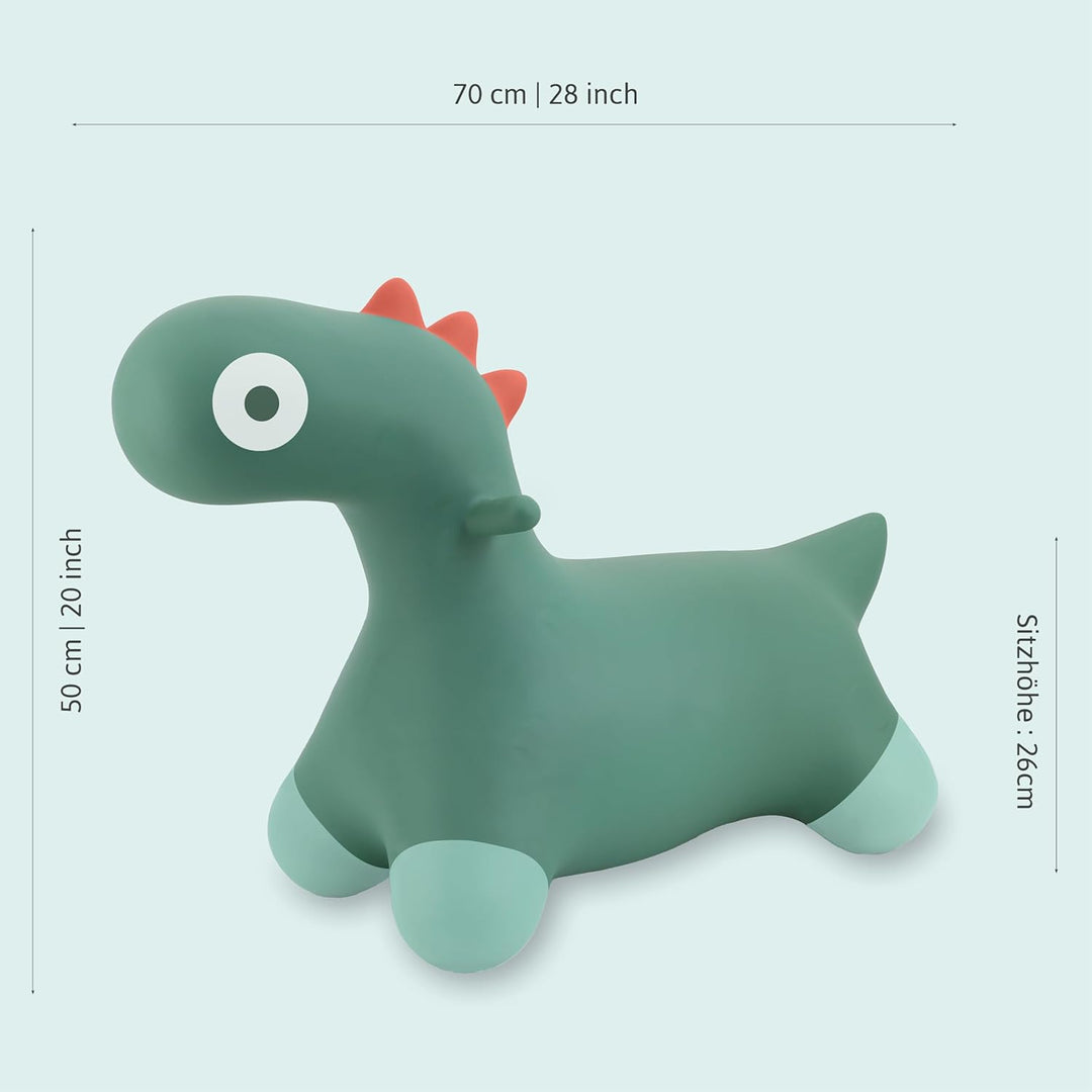 Quut Hoppi Dino Springen – Aufblasbares Gartenspielzeug für Kinder – Robustes Spielzeug für Draussen