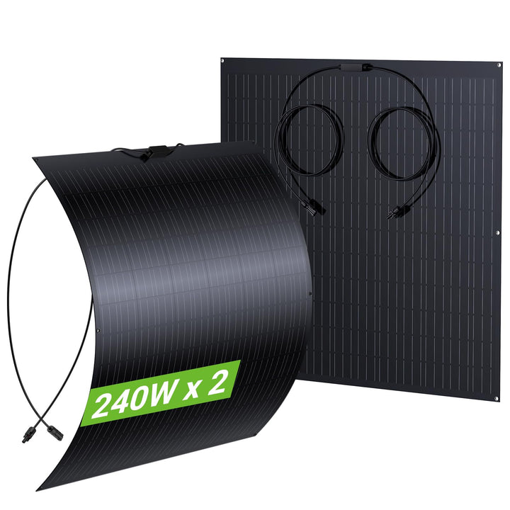 480W Flexibel Solarpanel, 2 x 240W Flexibles Solarmodule, IP67, 23,5% Umwandlung Photovoltaik Panel
