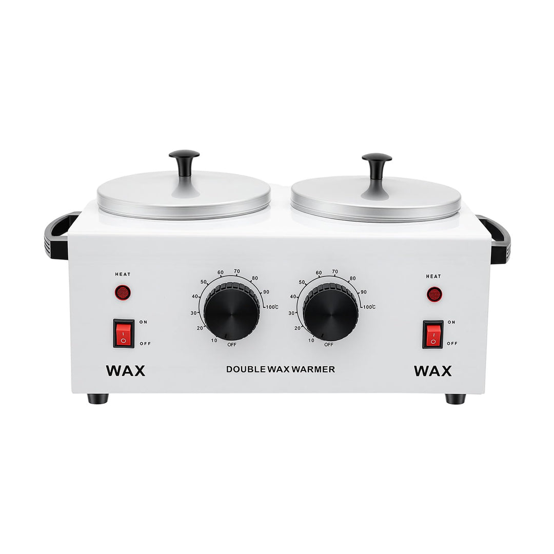 Doppelter Wachswärmer 200W, zur Haarentfernung, Wax Warmer Heater, Wachs Heizungs Maschine mit 2 Töp