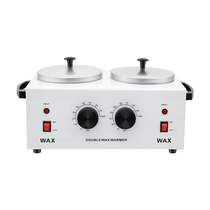 Doppelter Wachswärmer 200W, zur Haarentfernung, Wax Warmer Heater, Wachs Heizungs Maschine mit 2 Töp