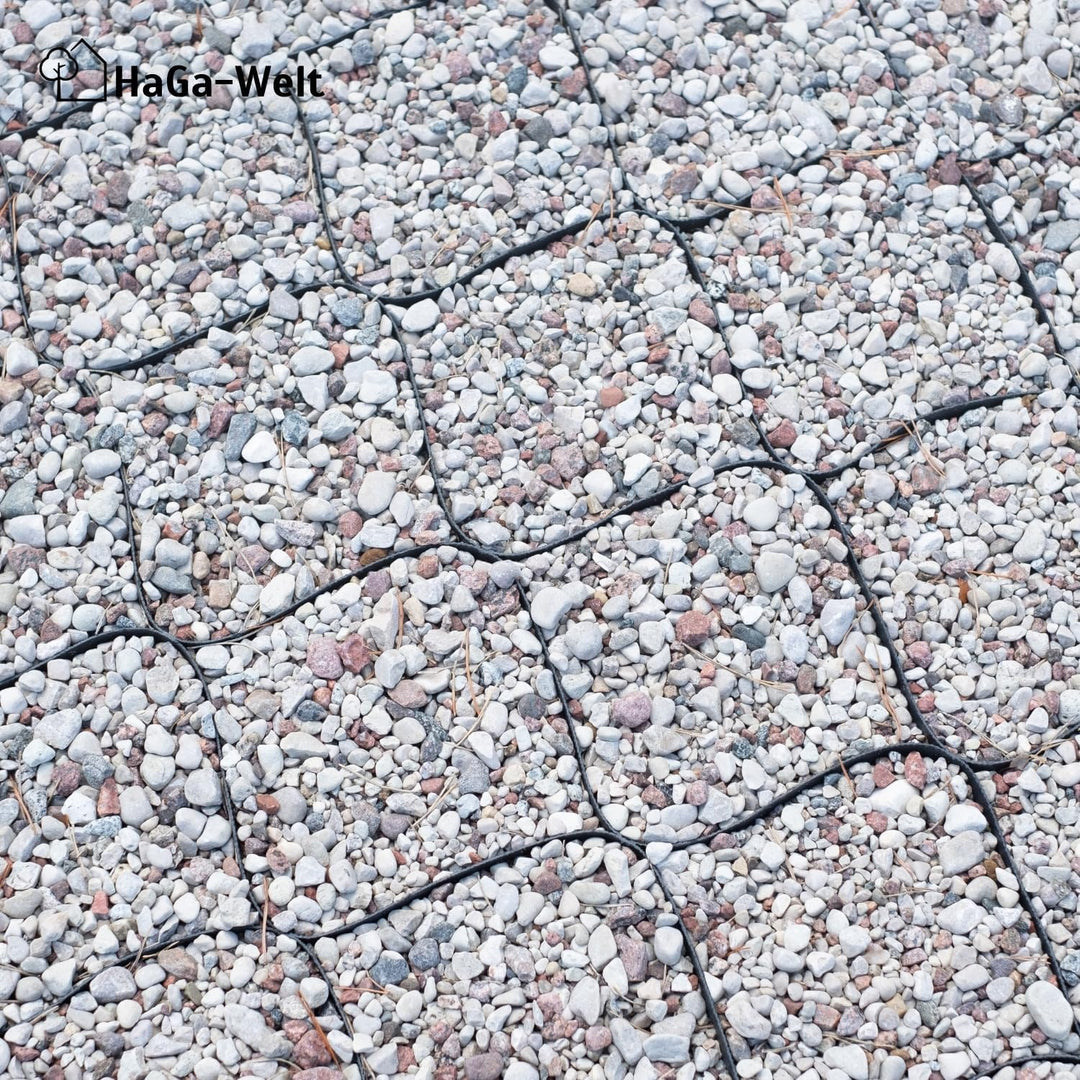 HaGa® Geogitter 6,5 m x 2,5 m x 10 cm = 16,25 m² | Bodenverstärkung - Kiesgitter für stabilen Boden