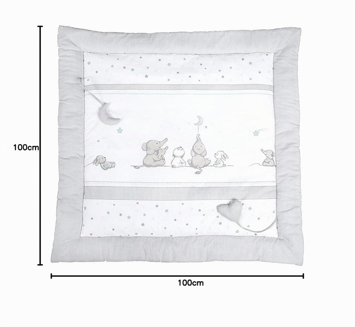 roba Baby Krabbeldecke Sternenzauber - 100 x 100 cm - Gepolsterte Spieldecke mit Stern Motiv inkl. S
