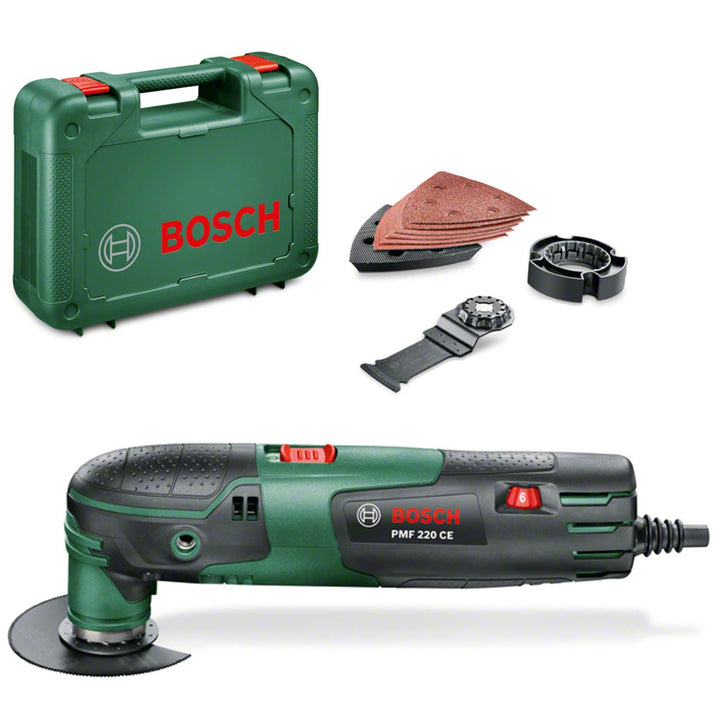 Bosch Home and Garden Multifunktionswerkzeug PMF 220 CE (220 Watt, für Starlock Zubehör, im Koffer),