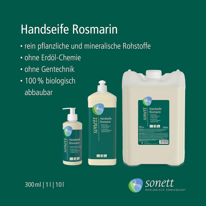 Sonett Handseife Rosmarin, 10 Liter 10 l (1er Pack), 10 l (1er Pack)