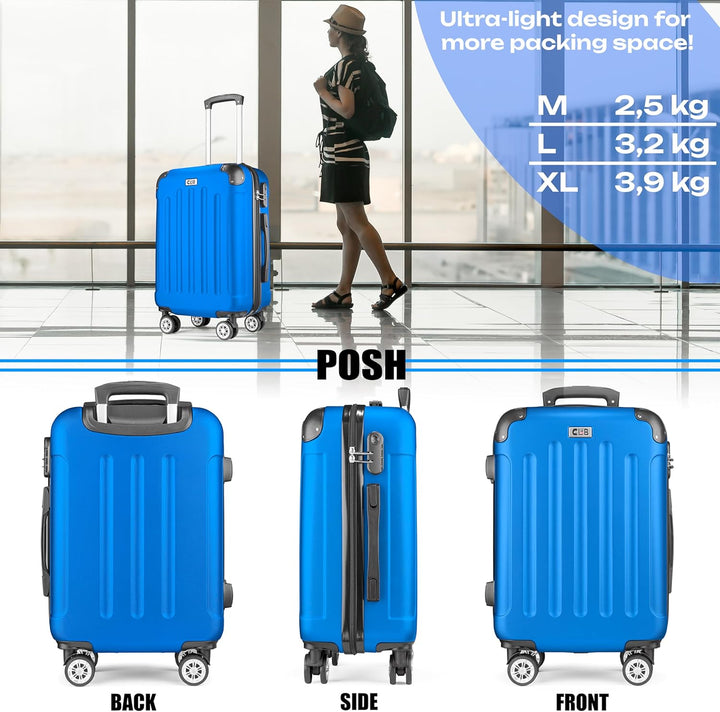 POSH Hartschalenkoffer Koffer & trolleys rollkoffer handgepäck reisekoffer mit Rollen | Koffer gross