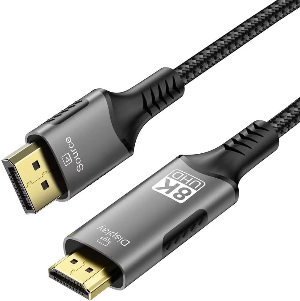 PremiumCord 8K Kabel DisplayPort 1.4 auf HDMI 2.1, Stecker auf Stecker, Auflösung 8K@60Hz,4K@144Hz,