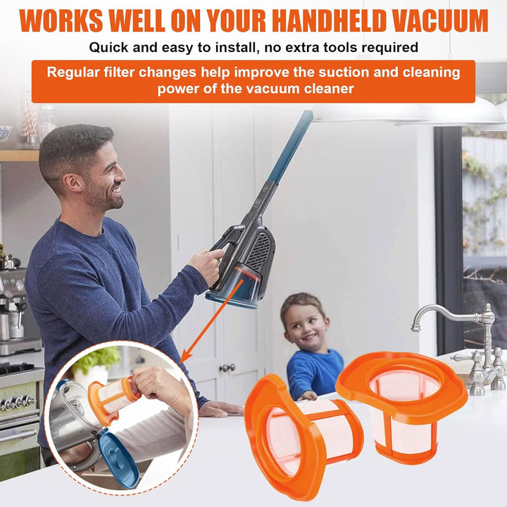 3 Stück Ersatzfilter für BLACK+DECKER BHHV320B BHHV320J BHHV520BF BHHV520BFP BHHV520BT BHHV520JF BHH