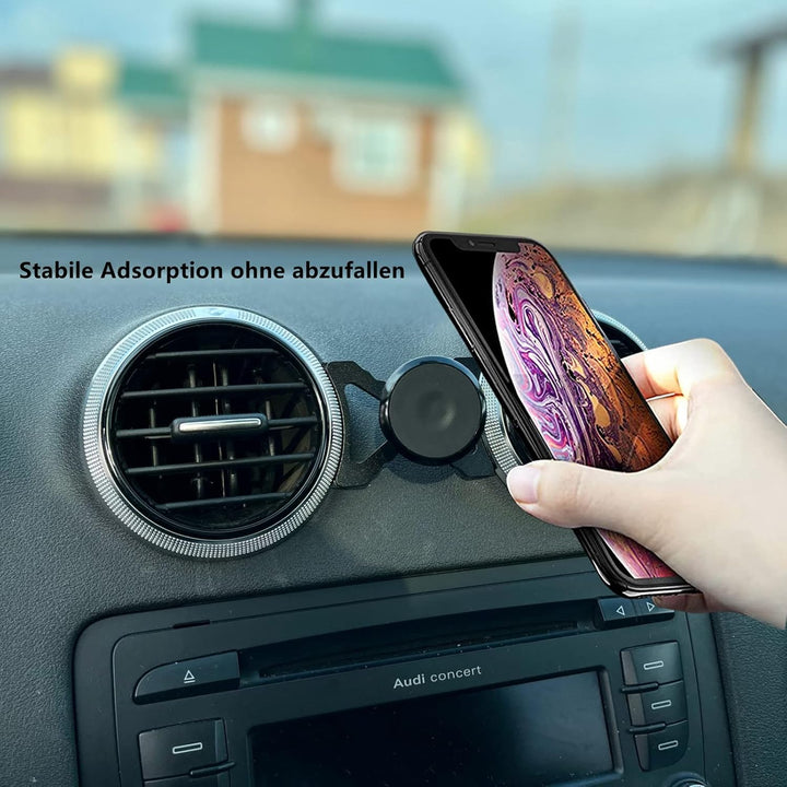 Magnet Handyhalterung kompatibel Audi A3 8P und Audi S3 8P geeignet für Smartphone und GPS mit Auto