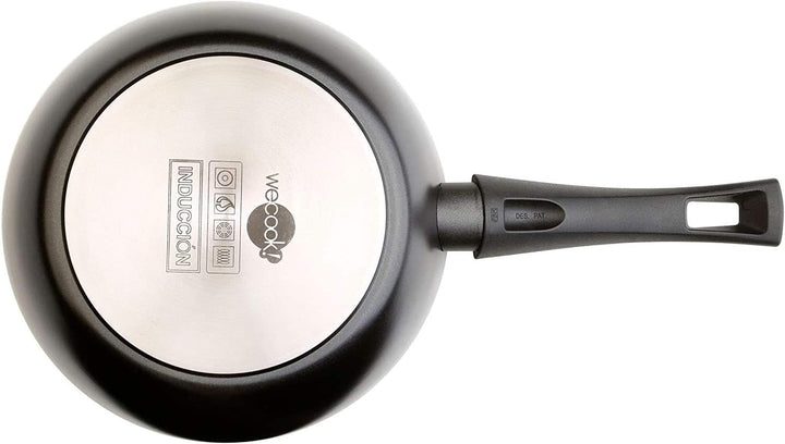 WECOOK! Ecogreen Fritier Bratpfanne mit Korb 20 cm, Antihaftbeschichtung XYLAN Plus Ökologisch PFOA-