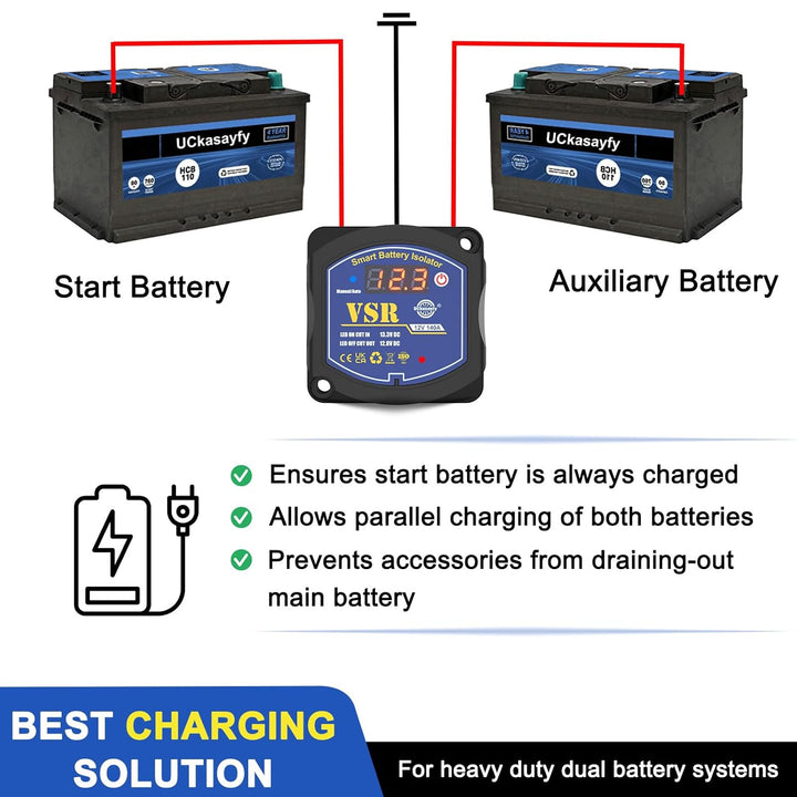 3m Trennrelais 12v 140a Zweitbatterie Set Automatisches Batterietrenner Spannungsgesteuertes Relais